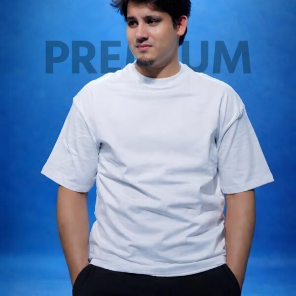 বাটার স্কর্চ oversized ড্রপ শোল্ডার টি-শার্ট  White