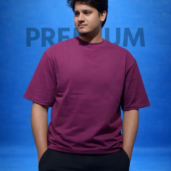 বাটার স্কর্চ oversized ড্রপ শোল্ডার টি-শার্ট Maroon